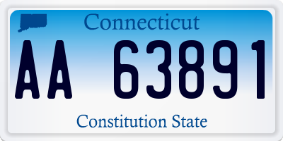 CT license plate AA63891