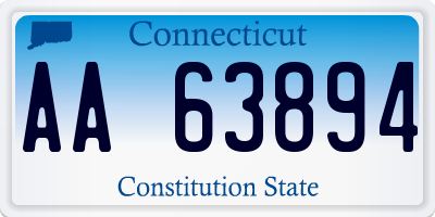 CT license plate AA63894