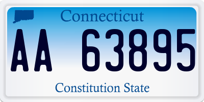 CT license plate AA63895