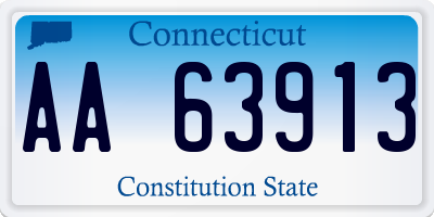 CT license plate AA63913