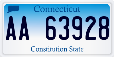 CT license plate AA63928