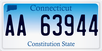 CT license plate AA63944