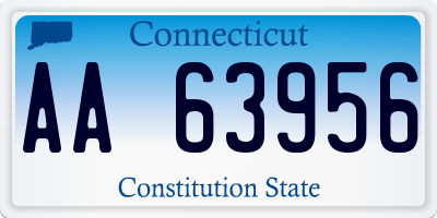 CT license plate AA63956