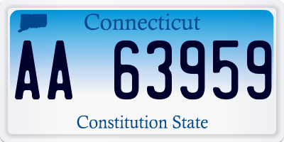 CT license plate AA63959