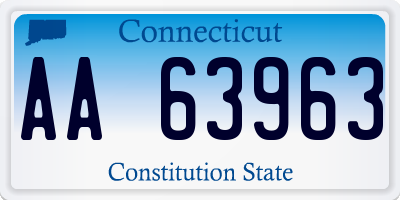 CT license plate AA63963