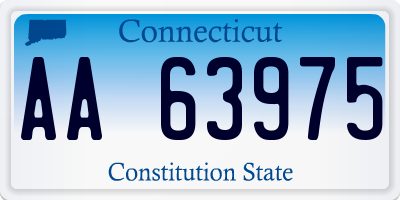 CT license plate AA63975