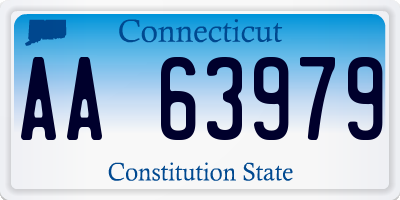 CT license plate AA63979