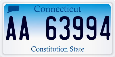 CT license plate AA63994