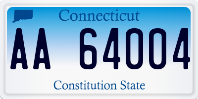 CT license plate AA64004
