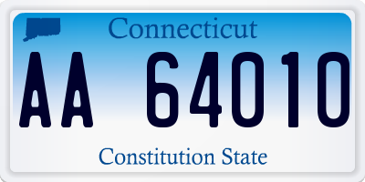 CT license plate AA64010