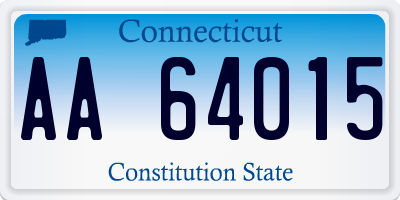 CT license plate AA64015