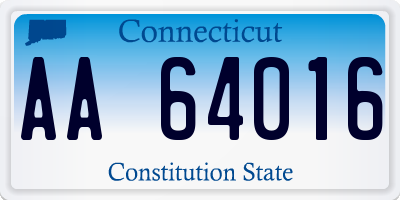 CT license plate AA64016