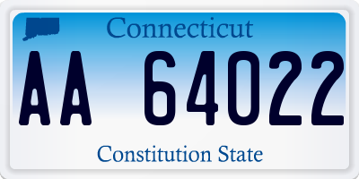 CT license plate AA64022