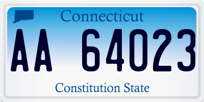 CT license plate AA64023