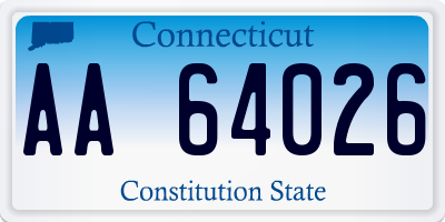 CT license plate AA64026