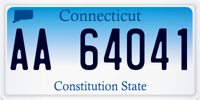 CT license plate AA64041