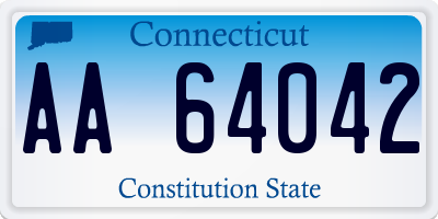 CT license plate AA64042