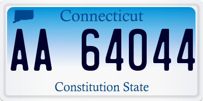 CT license plate AA64044