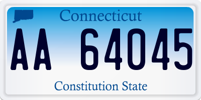 CT license plate AA64045