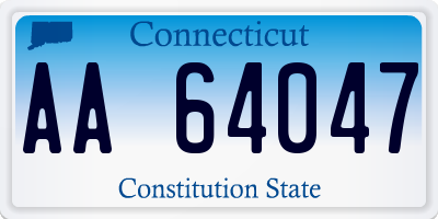 CT license plate AA64047