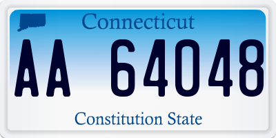 CT license plate AA64048