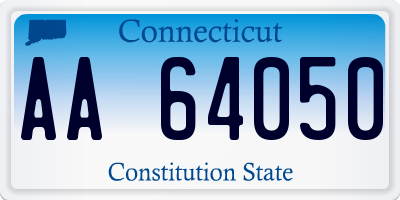 CT license plate AA64050