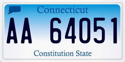 CT license plate AA64051