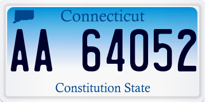 CT license plate AA64052