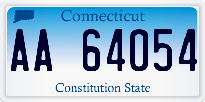 CT license plate AA64054