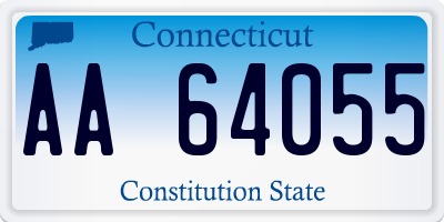 CT license plate AA64055