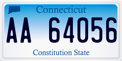 CT license plate AA64056