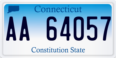CT license plate AA64057