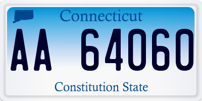 CT license plate AA64060