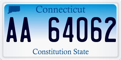 CT license plate AA64062