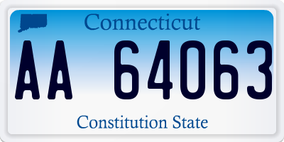 CT license plate AA64063