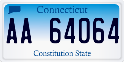 CT license plate AA64064