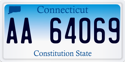 CT license plate AA64069