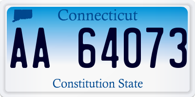 CT license plate AA64073