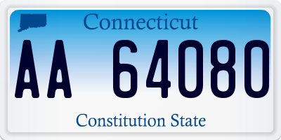 CT license plate AA64080