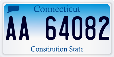 CT license plate AA64082