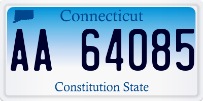 CT license plate AA64085