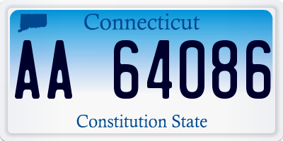 CT license plate AA64086