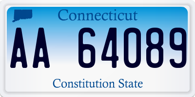 CT license plate AA64089