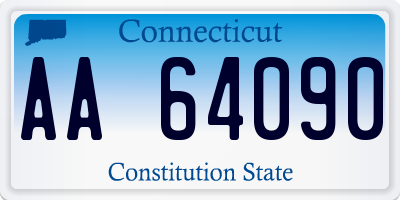 CT license plate AA64090