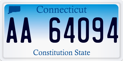 CT license plate AA64094