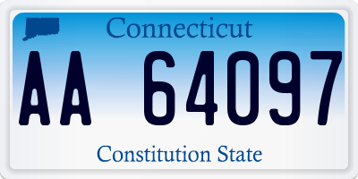 CT license plate AA64097