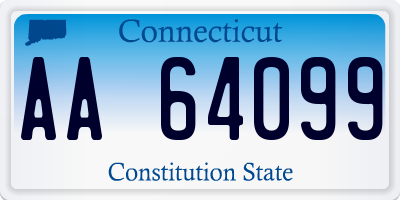 CT license plate AA64099