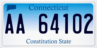 CT license plate AA64102