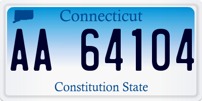 CT license plate AA64104