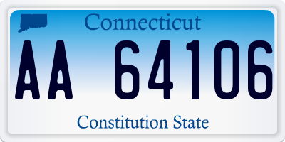 CT license plate AA64106